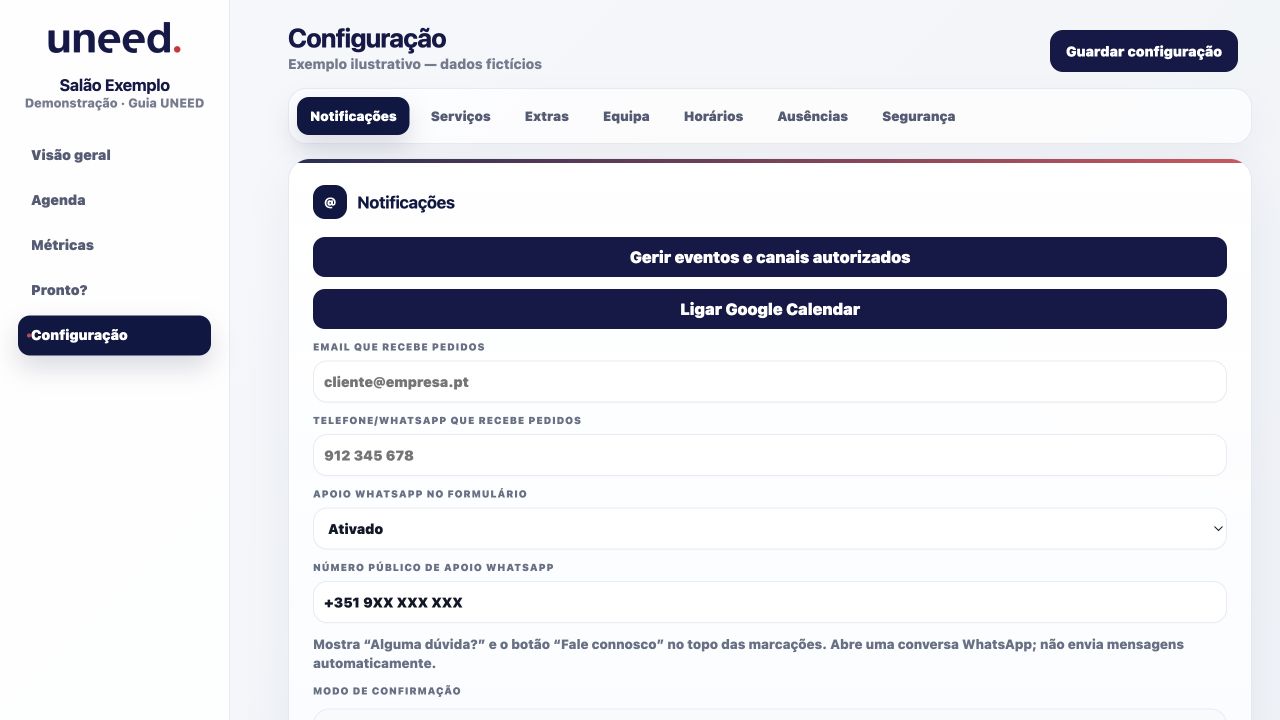 Ativar “Apoio WhatsApp no formulário” e indicar o número público.